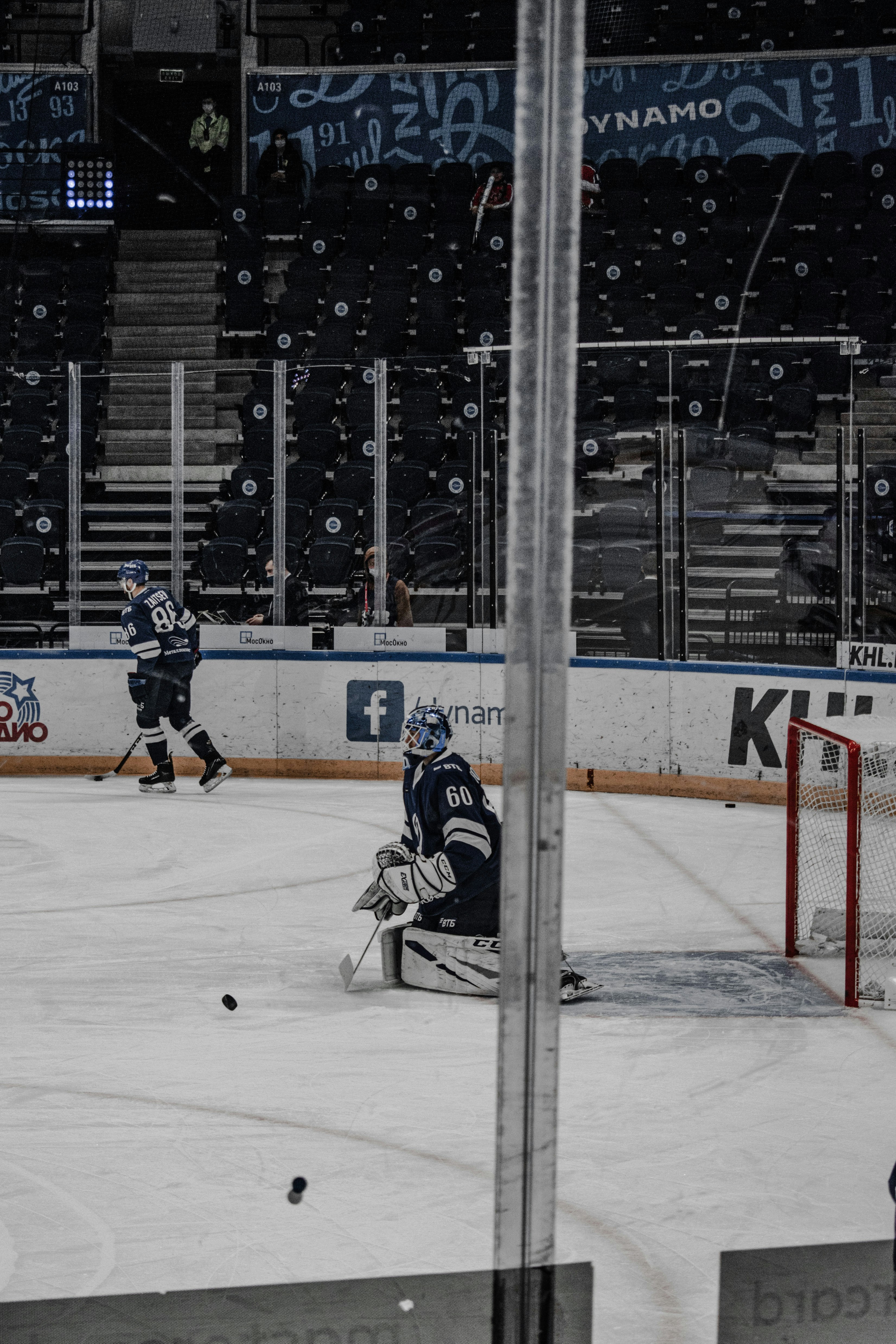 ice hockey players on ice hockey field